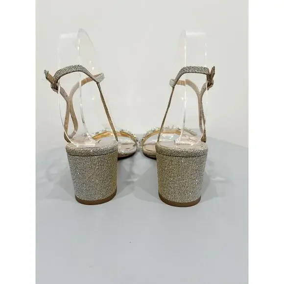 Badgley Mischka Tanessa Block Low Heel Sandals - Picture 3 of 9